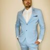 Traje Oxford Azul Celeste