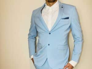 Traje Oxford Azul Celeste