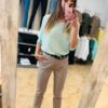 Pantalón tela marrón