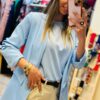 Blazer azul pastel