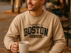 Sudadera Boston Black & Gold
