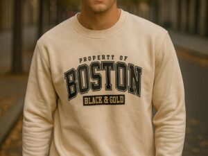 Sudadera Boston Black & Gold
